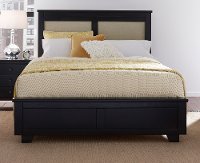 Black Classic Contemporary Upholstered Full Size Bed - Diego