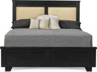 Black Classic Contemporary Upholstered Queen Size Bed - Diego