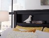 Black Contemporary Queen Storage Bed with Bookcase - Diego-3