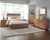 Dune Pine Casual Contemporary 6 Piece Queen Upholstered Bedroom Set - Diego