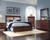 Clearance Brown 4 Piece Upholstered Full Bedroom Set - Diego