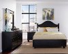 Black Contemporary 6 Piece Full Arch Bedroom Set - Diego