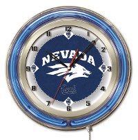 Nevada 19 Inch Double Ring - Neon Logo Clock