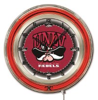 UNLV 19 Inch Double Ring - Neon Logo Clock
