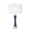 Purple Quartz Stone Table Lamp