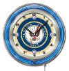 Clk19Navy U.S. Navy 19 Inch Double Ring - Neon Logo Clock