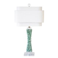Green Quartz Stone Table Lamp