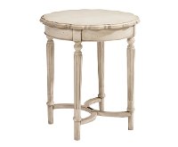 Magnolia Home Furniture Tall Pie Crust End Table - French Collection