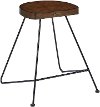 Magnolia Home Furniture Metal Framed Stool with Wooden Seat - Elements