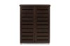 6516-RCW Dark Brown Wooden Shoe Cabinet - Adalwin