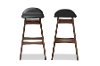 2PC-6797-RCW Faux Leather/ Walnut Wood Bar Stools (30 Inch) - Bloom-2