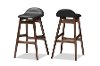 2PC-6797-RCW Faux Leather/ Walnut Wood Bar Stools (30 Inch) - Bloom-3