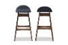 2PC-6798-RCW Dark Blue/ Walnut Wood Bar Stools (30 Inch) - Bloom-3
