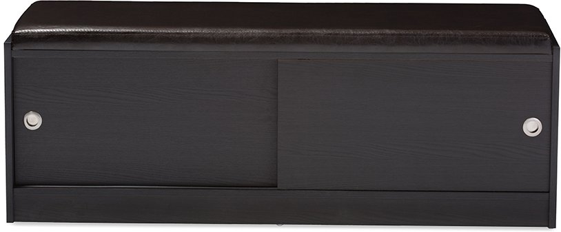 Clevedon Cushioned Bench/ Shoe Rack Cabinet-2