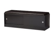6790-RCW Cushioned Bench/ Shoe Rack Cabinet - Clevedon-3
