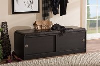 6790-RCW Cushioned Bench/ Shoe Rack Cabinet - Clevedon-6