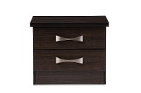 6489-RCW Dark Brown Nightstand - Colbum