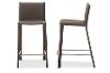 2PC-6661-RCW Taupe Leather Upholstered Counter Height Stools - Crawford-2