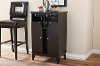 6632-RCW Dark Brown Wood Dry Bar/ Wine Cabinet - Easton