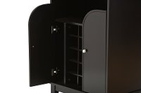 6632-RCW Dark Brown Wood Dry Bar/ Wine Cabinet - Easton-6