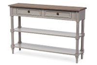 6655-RCW Rustic French Country Sofa Table with Drawers - Edouard-3