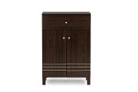 6497-RCW Dark Brown Shoe Cabinet - Felda