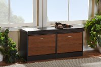 6791-RCW 2-Tone Entryway Storage Cushioned Bench - Foley