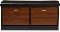 6791-RCW 2-Tone Entryway Storage Cushioned Bench - Foley-3