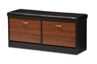 6791-RCW 2-Tone Entryway Storage Cushioned Bench - Foley-4