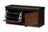 6791-RCW 2-Tone Entryway Storage Cushioned Bench - Foley-5