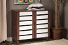 6518-RCW Oak 2-Tone Shoe Cabinet - Gisela