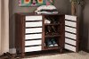 6518-RCW Oak 2-Tone Shoe Cabinet - Gisela-2