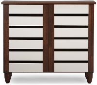 6518-RCW Oak 2-Tone Shoe Cabinet - Gisela-3