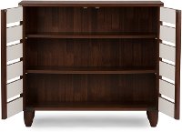 6518-RCW Oak 2-Tone Shoe Cabinet - Gisela-4