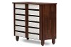 6518-RCW Oak 2-Tone Shoe Cabinet - Gisela-5