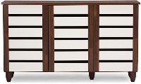 6519-RCW Oak 2-Tone Shoe Cabinet - Gisela-2