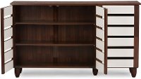 6519-RCW Oak 2-Tone Shoe Cabinet - Gisela-3