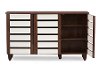 6519-RCW Oak 2-Tone Shoe Cabinet - Gisela-4