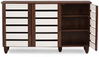 6519-RCW Oak 2-Tone Shoe Cabinet - Gisela-4
