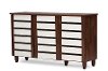 6519-RCW Oak 2-Tone Shoe Cabinet - Gisela-5