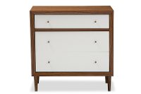 6782-RCW Modern Two-Tone 3-Drawer Chest - Harlow