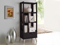 6465-RCW Dark Brown Storage Bookcase - Kalien