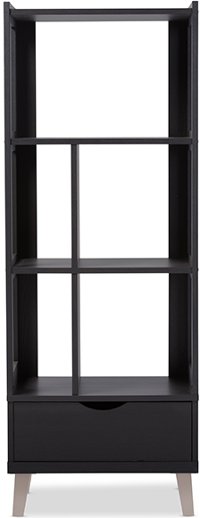 6465-RCW Dark Brown Storage Bookcase - Kalien-2