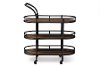 6647-RCW Antique Black Mobile Kitchen Bar/ Wine Cart - Karlin-2
