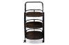 6647-RCW Antique Black Mobile Kitchen Bar/ Wine Cart - Karlin-4