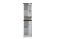 6521-RCW White Buffet and Hutch Kitchen Cabinet - Lauren-6