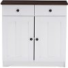 6522-RCW White Buffet Kitchen Cabinet - Lauren-2