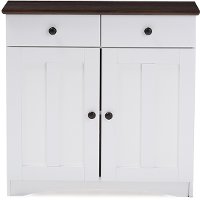 6522-RCW White Buffet Kitchen Cabinet - Lauren-2