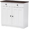 6522-RCW White Buffet Kitchen Cabinet - Lauren-3
