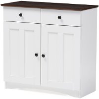 6522-RCW White Buffet Kitchen Cabinet - Lauren-3